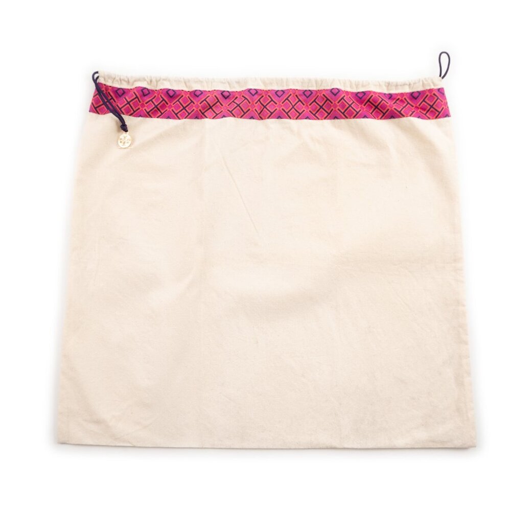 TORY BURCH drawstring dustbag for handbag with gold logo